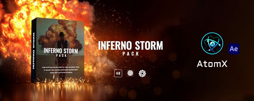 دانلود اسکریپت AtomX Inferno Storm Pack برای افتر افکت