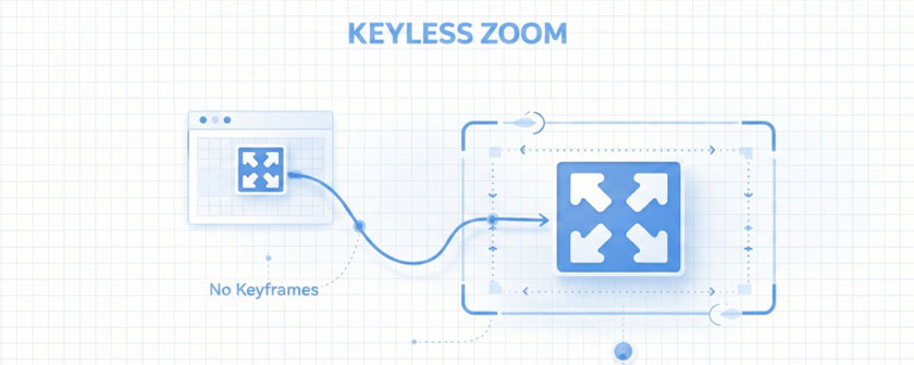دانلود اسکریپت زوم در پروژه موشن گرافیک Keyless Zoom افتر افکت