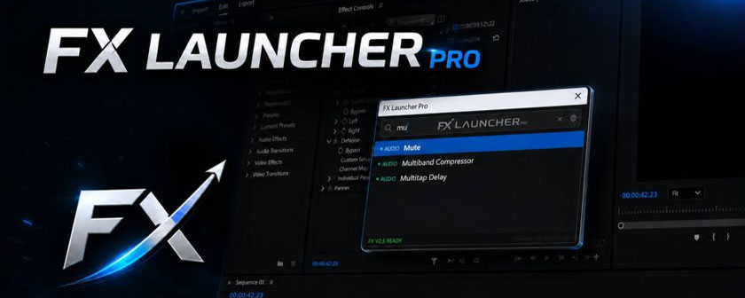 دانلود اسکریپت FX Launcher Pro برای پریمیر پرو
