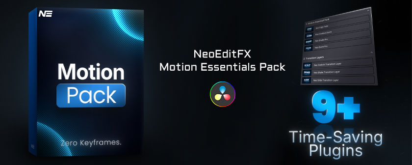 پلاگین های ویرایش فیلم NeoEditFX Motion Essentials Pack